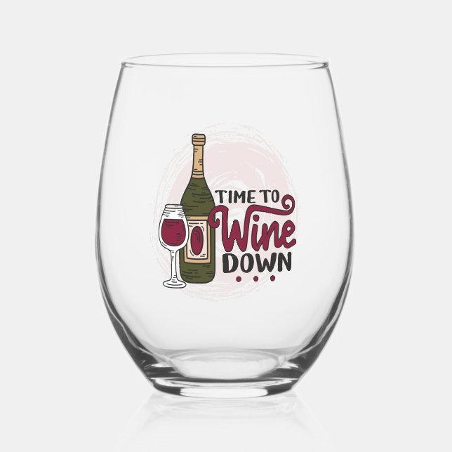 Drinkware Set Stemless Wine Glass (Front)