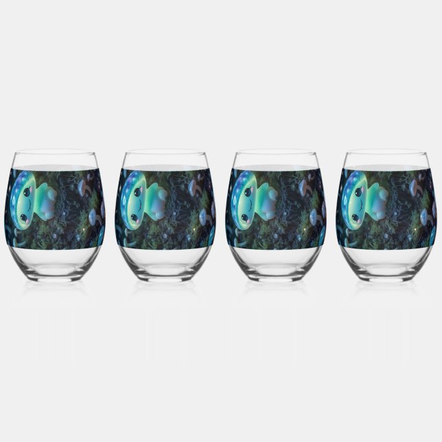 Drinkware Set Stemless Wine Glass (Front)