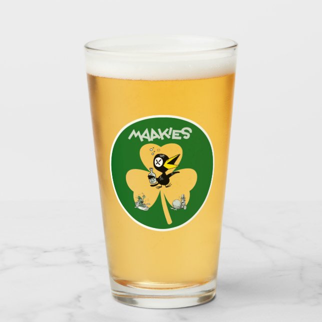 Drinky Crow Pint Glass (Front Filled)