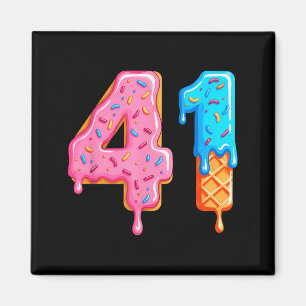 Drip 41 Meme Cool Baseball Style Number Forty One Magnet