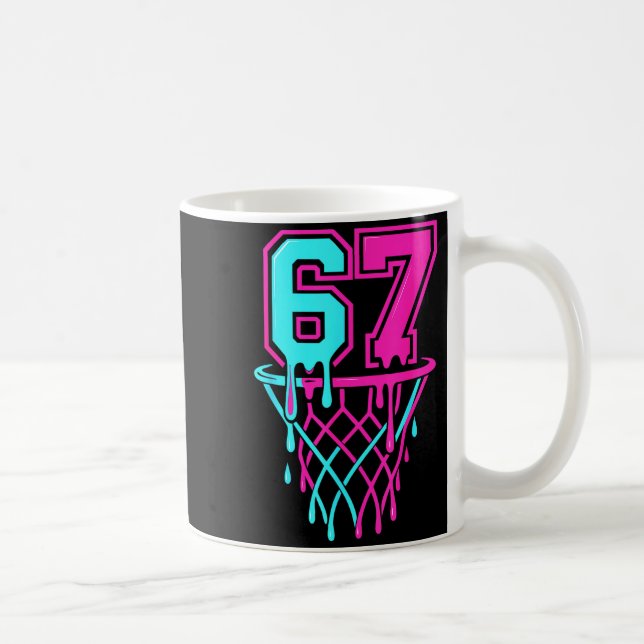 Drip 67 Basketball Six Seven Meme Game Day 6 7 Tee Coffee Mug (Right)