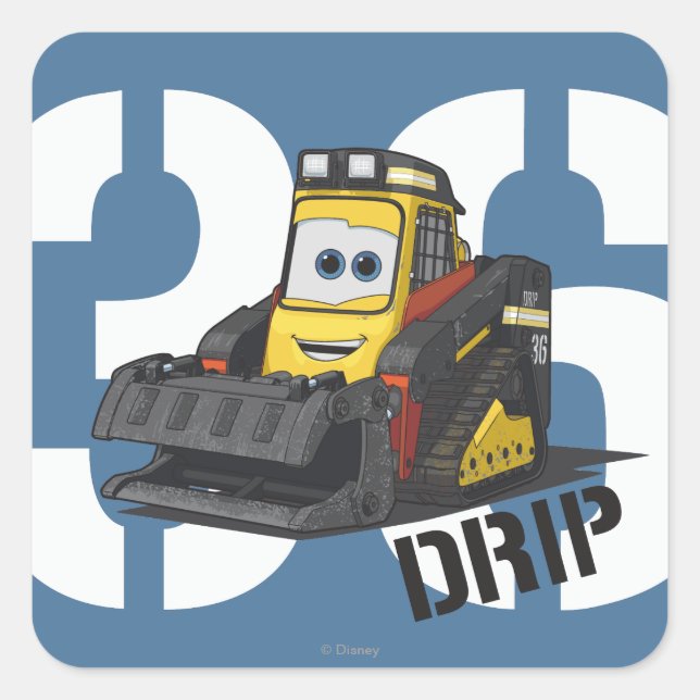 Drip Character Art Square Sticker (Front)