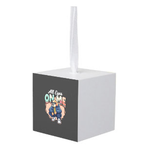 Drip Dog All Eyes On Me Cube Ornament
