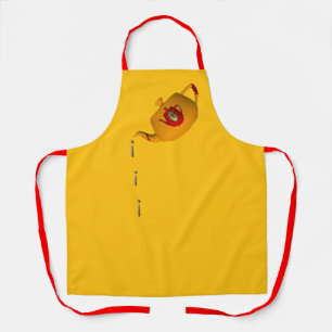 Drip Drip Double Teapot Yellow Chef Baker Apron
