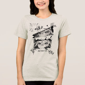 Drip Drop Eyes, Trippy Gothic Grunge Streetwear Tri-Blend Shirt