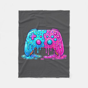 Drip Gamer Controller Boys Video Game Retro Gaming Fleece Blanket