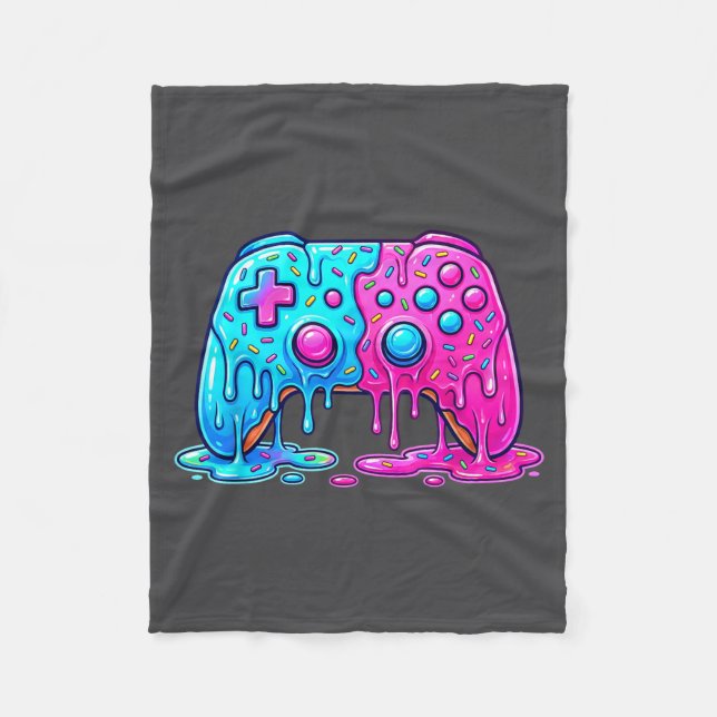 Drip Gamer Controller Boys Video Game Retro Gaming Fleece Blanket (Front)