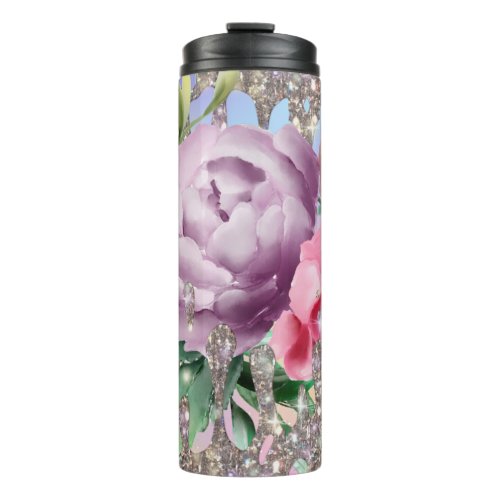  Drip Glam Luxe Girly Glitter Rainbow Hologram Thermal Tumbler