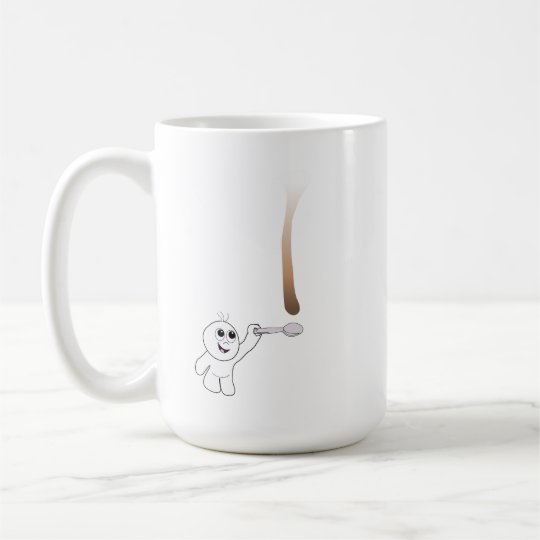 Drip Guy Catching Coffee Drop with a spoon Coffee Mug