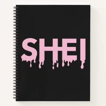 Drip Logo Notebook by SHEI_Magazine at Zazzle