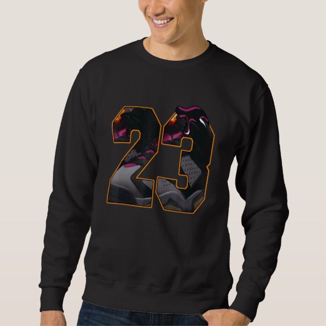 Drip Number 23 Retro Bordeaux 6s Matching Sweatshirt (Front)