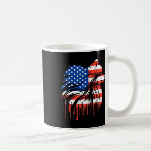 Drip Pomeranian American Usa Flag 4th Of July  Coffee Mug