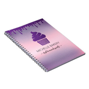 Drip Purple Bakery Recipes Notebook