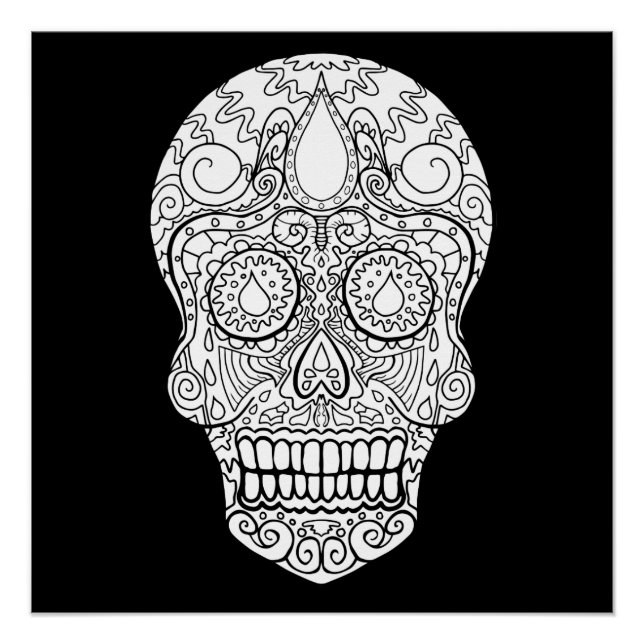 Drip Sugar Skull - Day of the Dead Poster (Front)