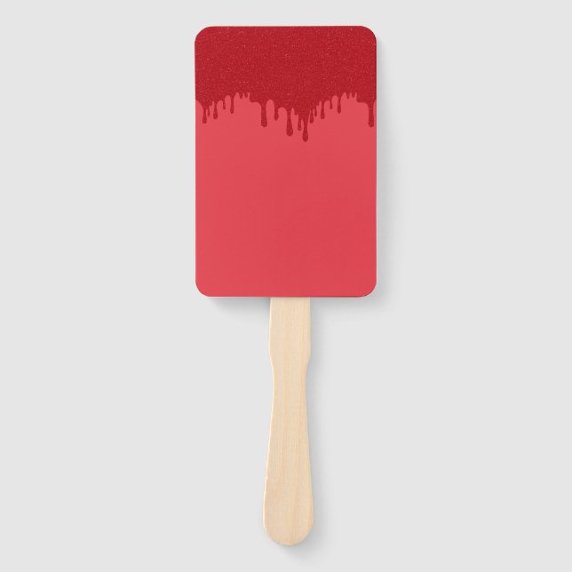 Drip Tomato Red Custom Fans – Set of 10 (Front)