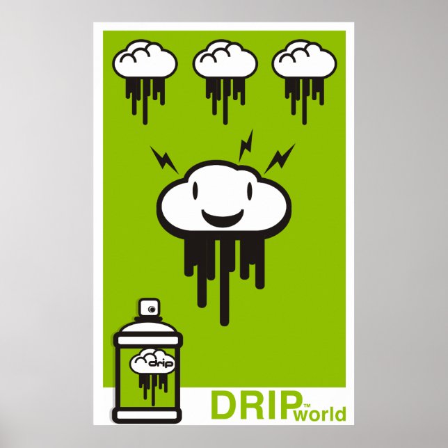 Drip World Green Poster (Front)
