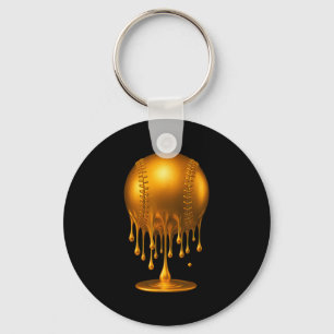 Dripng Gold Baseball Respect The Drip Baseball Bal Keychain