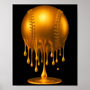 Dripng Gold Baseball Respect The Drip Baseball Bal Poster