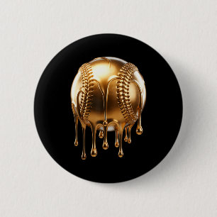 Dripng Gold Drip Baseball Game Day Player Coach Ba Button