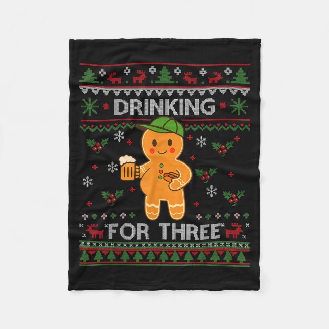 Dripng Ice Cream Baseball Santa Hat, Xmas Pajama K Fleece Blanket (Front)