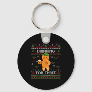 Dripng Ice Cream Baseball Santa Hat, Xmas Pajama K Keychain