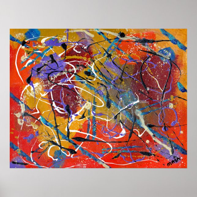 Drippal Play Abstract Art Poster (Front)