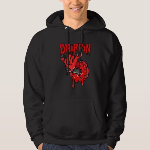 Drippin Donuts Chile Red 9s Matching Hoodie