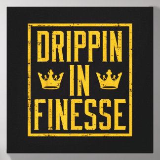 Drippin In Finesse Crown Funny Saying Women Girls Canvas Photo Tile