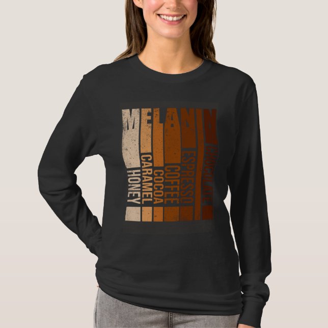 Drippin Melanin Black History Month Black Men Wome T-Shirt (Front)