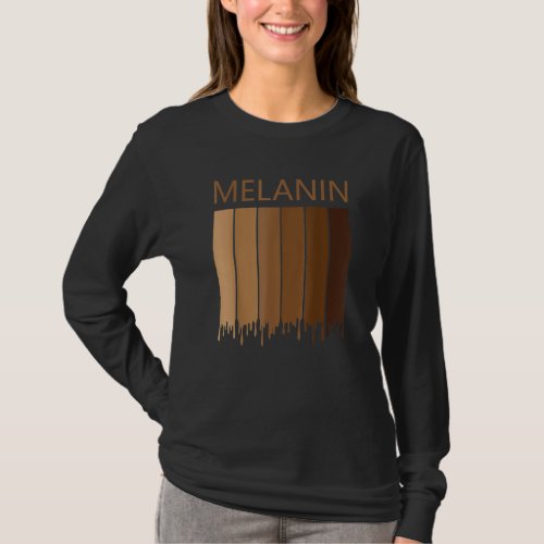 Drippin Melanin Womens Black History Month   Girls T_Shirt