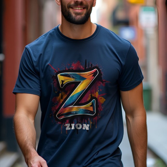 Drippin' "Z"est: Customizable Urban Streetwear T-Shirt (Creator Uploaded)