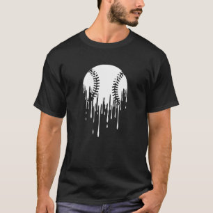 Dripping Baseball Design for Bold Sports Fans T-Shirt