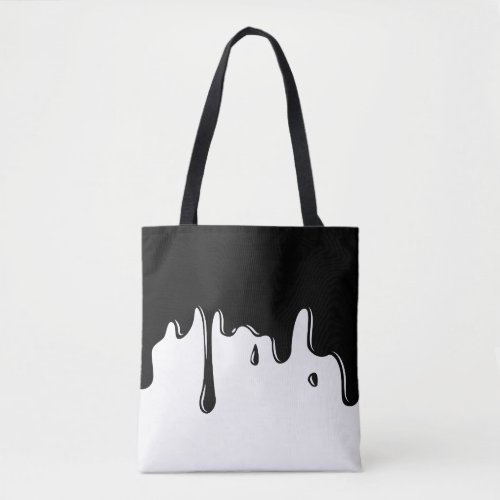 Dripping Black Slime Tote Bag