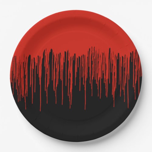 Dripping Blood Halloween Paper Plates