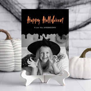 Dripping Blood Halloween Photo Card