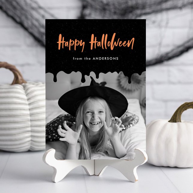 Dripping Blood Halloween Photo Card (Creator Uploaded)