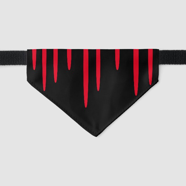 Dripping Blood Pet Bandana  Collar (Front)