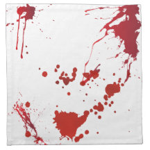 dripping bloody napkin