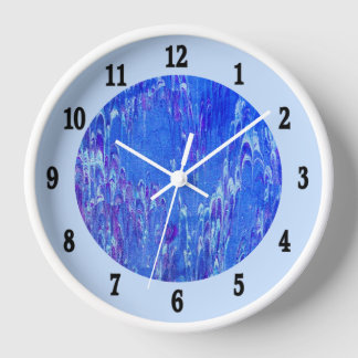 Dripping Blue Lava Clock