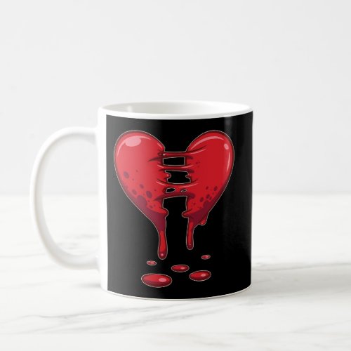 Dripping Broken Heart Halloween Love Coffee Mug