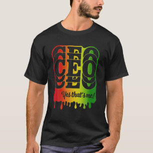Dripping CEO Black Power Junenth African Pride Men T-Shirt