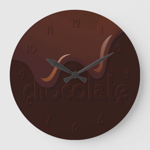 Dripping Chocolate Large Clock
