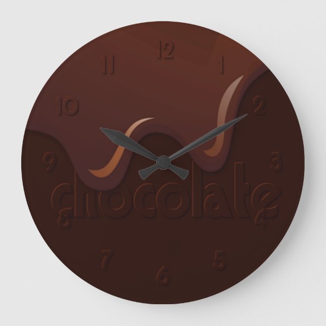 Dripping Chocolate Large Clock (Front)