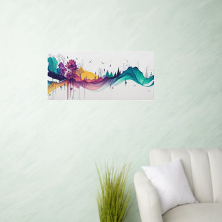 Dripping Colorful Scenery Wall Decal