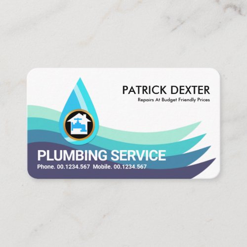 Dripping Droplets Flooded Waters Business Card