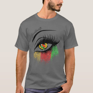 Dripping Eyes Junenth Black African American Pride T-Shirt