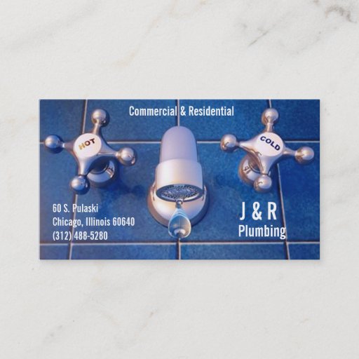 Customizable dripping faucet plumber business card