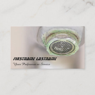 Dripping faucet plumber, tinsmith and metal roofer business card