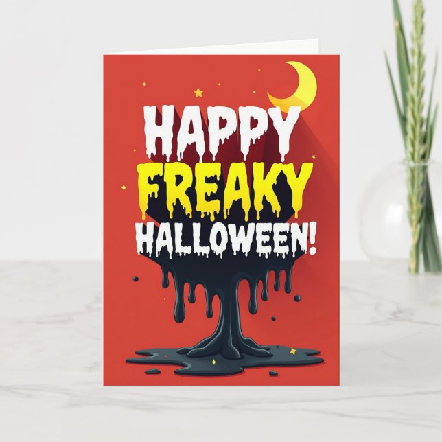 Dripping Freaky Halloween Card (Front)