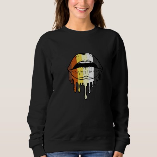 Dripping Gay Bear Lips Gay Bear Pride Sweatshirt